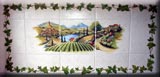 Tuscan Scene on Tile